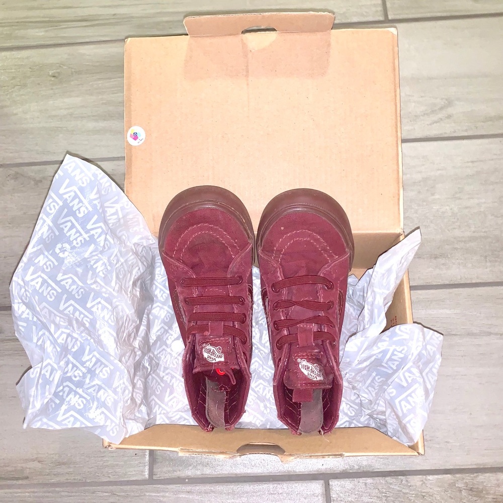 Maroon Vans Toddler Size 8